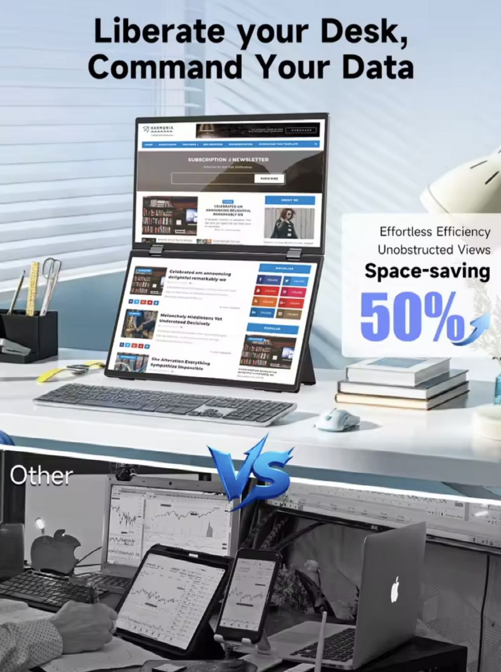 Triple screen monitor 