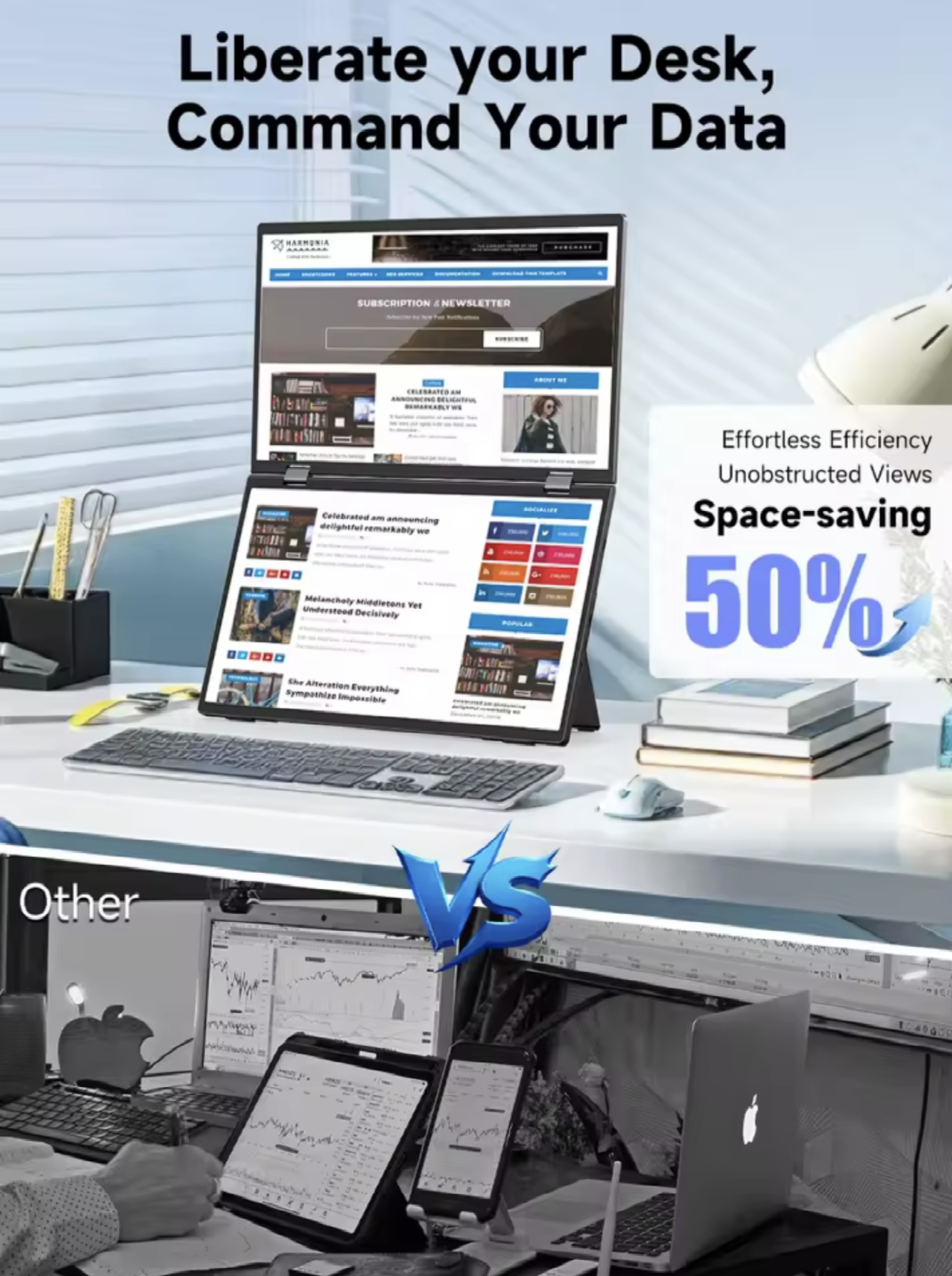 Triple screen monitor 