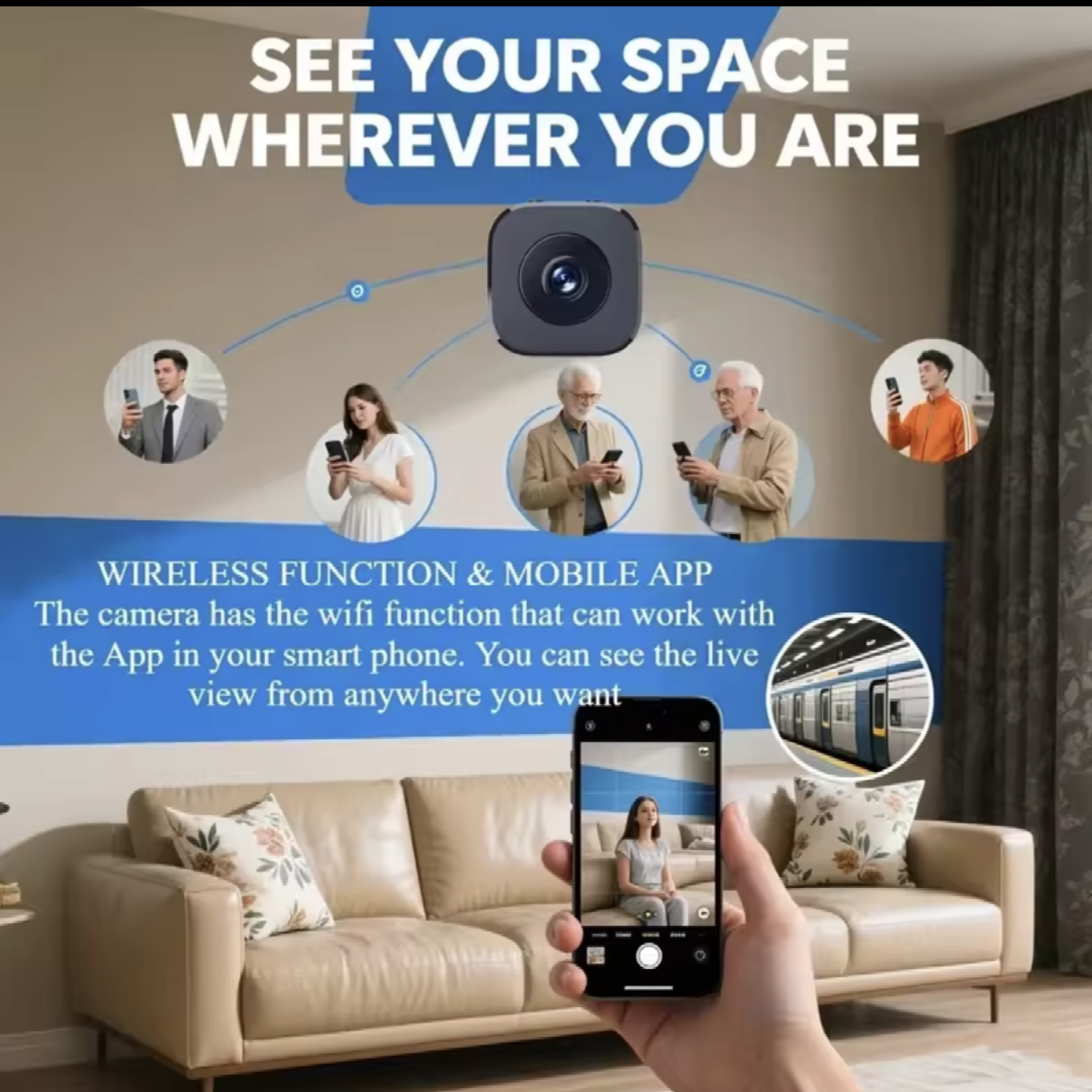 New Smart Wireless Security Camera Pro 4K Ultra HD WiFi Surveillance with 2 Way Audio Motion Detection Infrared Night Vision Cam