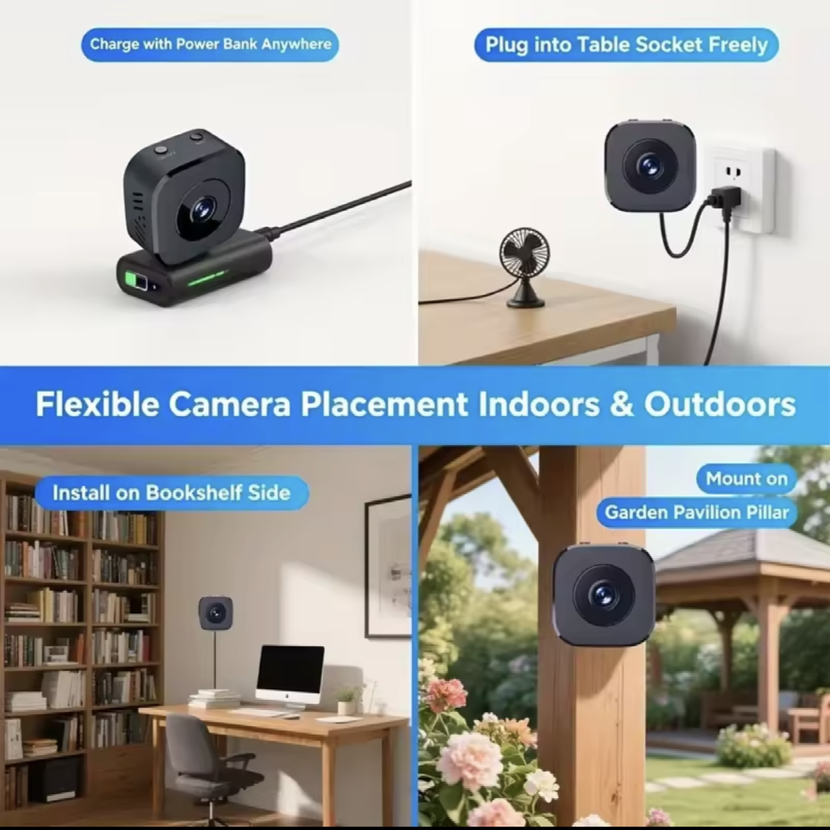 New Smart Wireless Security Camera Pro 4K Ultra HD WiFi Surveillance with 2 Way Audio Motion Detection Infrared Night Vision Cam