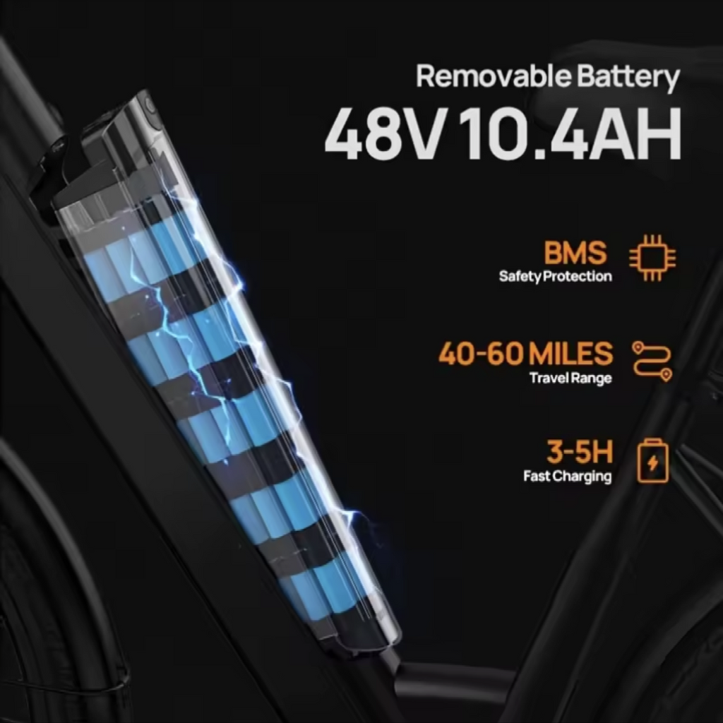 E26 Electric Bike 26x2"  7-Speeds