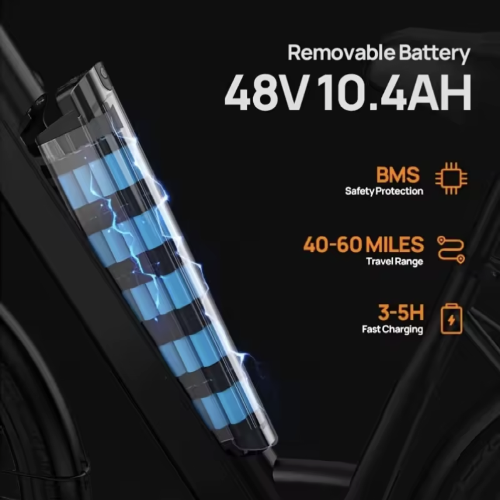 E26 Electric Bike 26x2"  7-Speeds