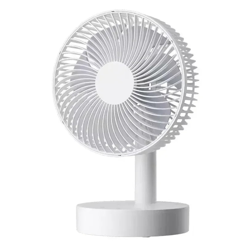 Ventilateur de table portable rechargeable, mini ventilateur USB 8 pouces pour la maison, le bureau, le camping, ventilateur rafraîchissant avec minuterie oscillante