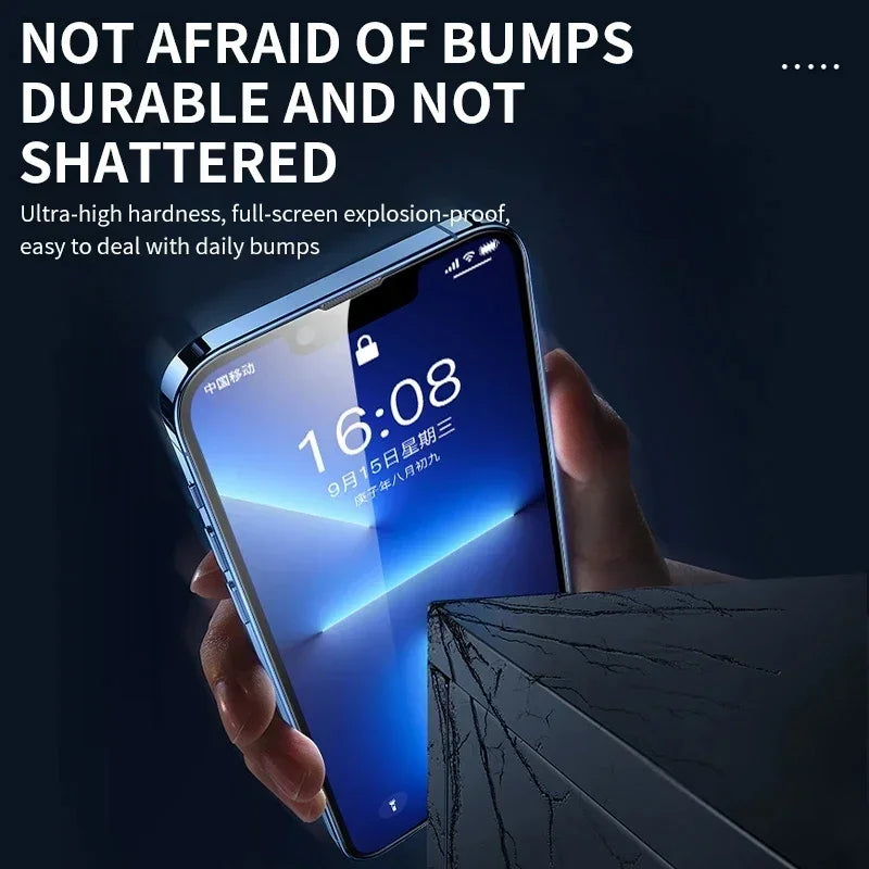 3Pcs Tempered Glass for iPhone 14 13 12 11 15 Pro Max Mini Screen Protector for iPhone XR X XS MAX 7 8 Plus 16 Protective Glass - Maliame Store