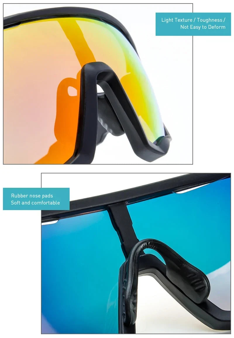 Photochromic Cycling Glasses Bicycle for Outdoor Sports Sunglasses MTB Road Bike Goggles Bike Eyewear Men Women Cycl Equipment - Maliame Store