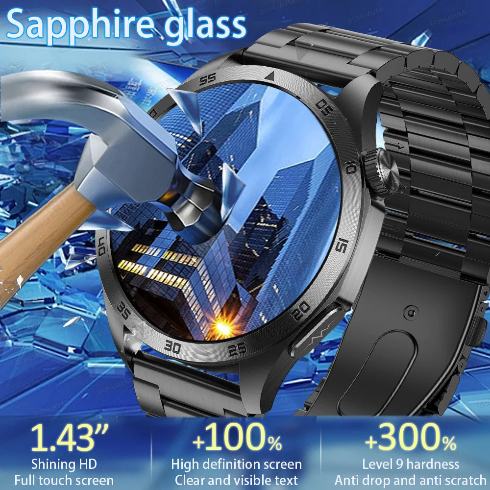 2025New Micro Physical Examination Blood Lipids Uric Acid Blood Pressure Smart Watch ECG+PPG Clock Bluetooth Call Smartwatch Men