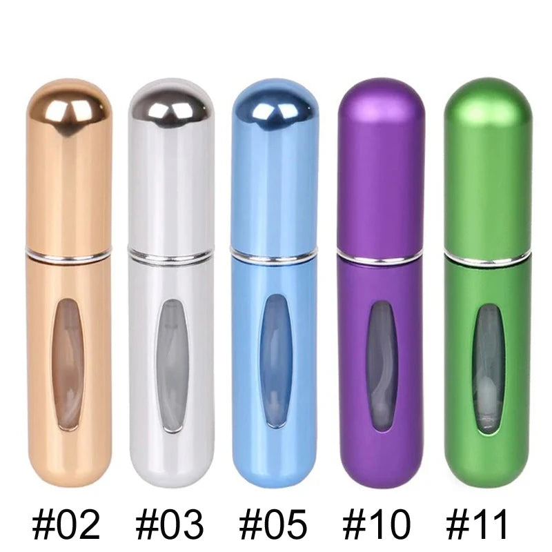 1/5/10PCS 5ml Portable Perfume Atomizer Mini Perfume Bottle Sample Spray Bottling Dispenser Cosmetics Travel Container - Maliame Store