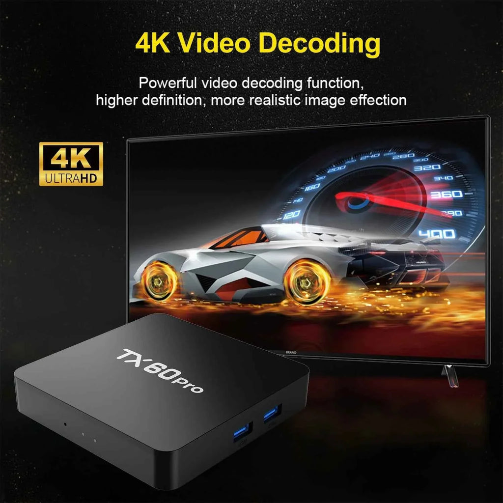 Velec Smart TV Box Android 16 16+256GB 4K Video Decoding High-End Streaming with Dual-Band WiFi Home Entertainment Media Player - Maliame Store