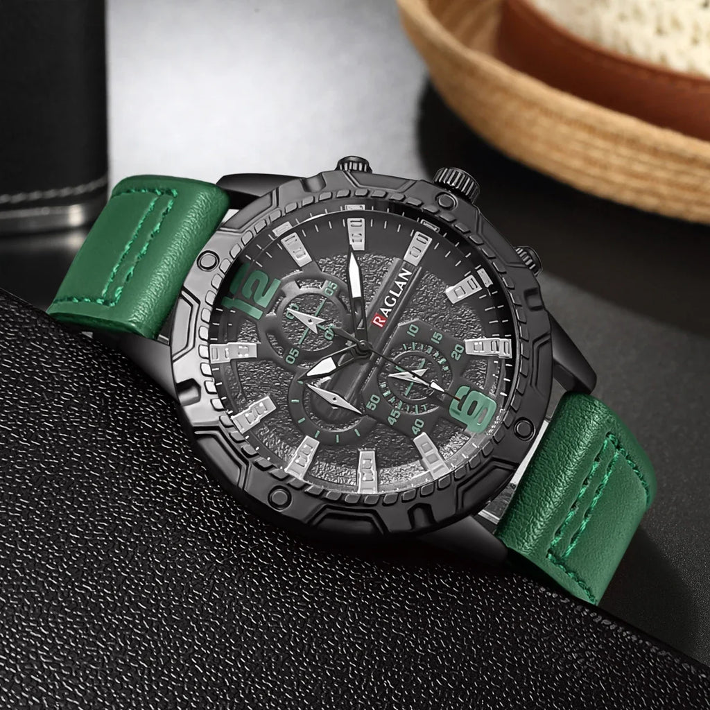 Top Brand Men's Fashion Leather Watch with Strap – Ideal Clock Gift for Him - Maliame Store