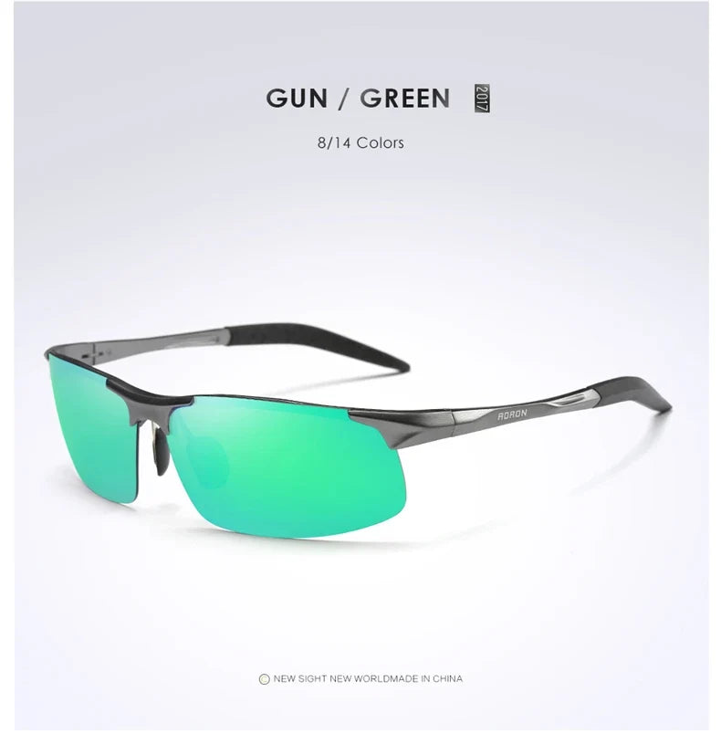 VCKA Men Alloy Half Frame Myopia Sunglasses Women Sports Drive Polarized Custom Prescription Goggles -0.5 to -6.0 - Maliame Store