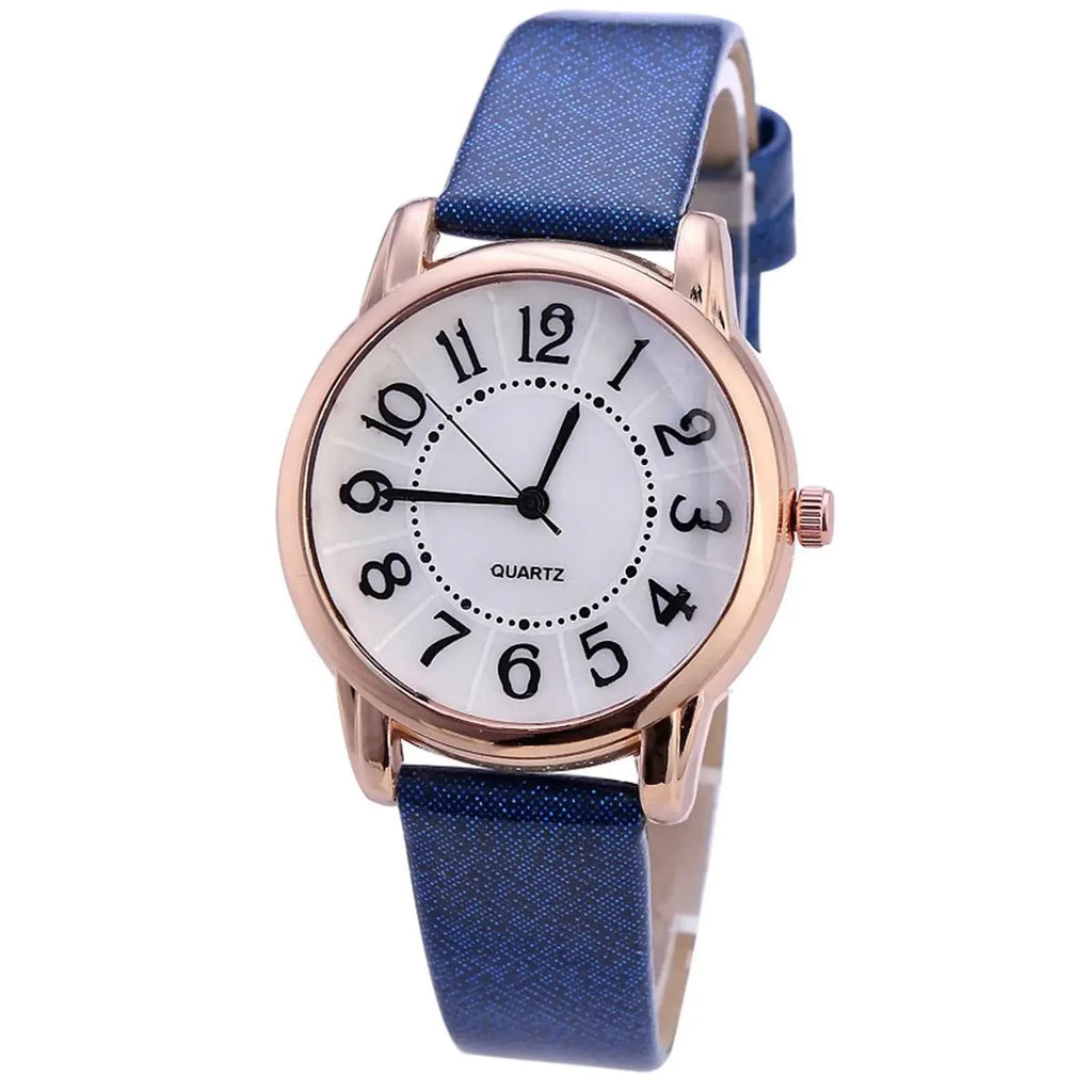 Women's Watch Quartz Dial Digital Watch Frosted Leather Strap Ladies And Girls' Watch Female Casual Ladies Watches женские часы - Maliame Store