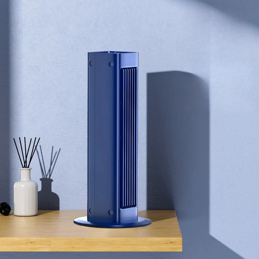 Ventilateur Tour Sans Lames Mural – 3 Vitesses, Rechargeable, Télécommande, Type-C