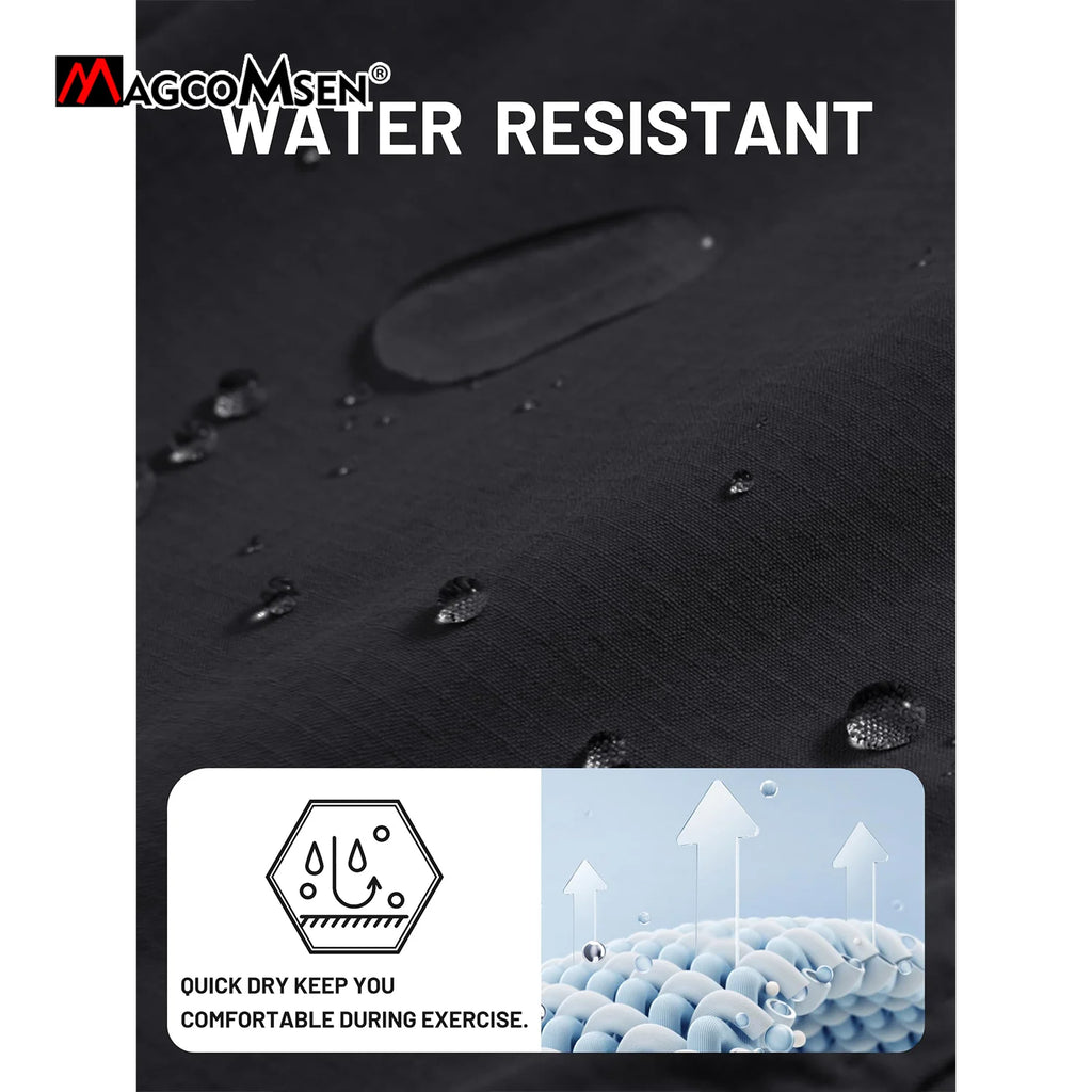 MAGCOMSEN Lightweight Hiking Pant Men Summer Cargo Pants Quick-Dry Nylon Waterproof Outdoor Fishing Casual Trouser