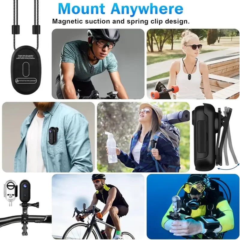 Mini Body Camera with Magnetic Mount
