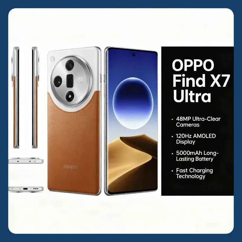 OPPO Find X7 Smartphone 50MP Ultra Camera 6.82'' AMOLED 120Hz Display 100W Fast Charging 5000mAh Battery Global Version Unlocked - Maliame Store
