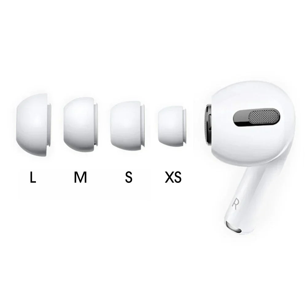 Replacement Eartips For AirPods Pro 1st 2nd Ear Tips Buds Silicone Rubber Eartips Earbuds Cap Gel Accessories XS/S/M/L White - Maliame Store