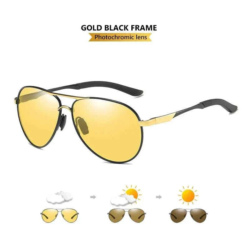 LIOUMO Pilot Photochromic Polarized Sunglasses - Day & Night Vision - Maliame Store
