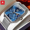 OLEVS Watch For Men Top Brand Luxury Luminous Square Men's Casual Sports Watches Fashion Waterproof Chronograph Reloj Hombre