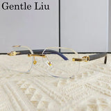 Lunettes de soleil carrées sans monture