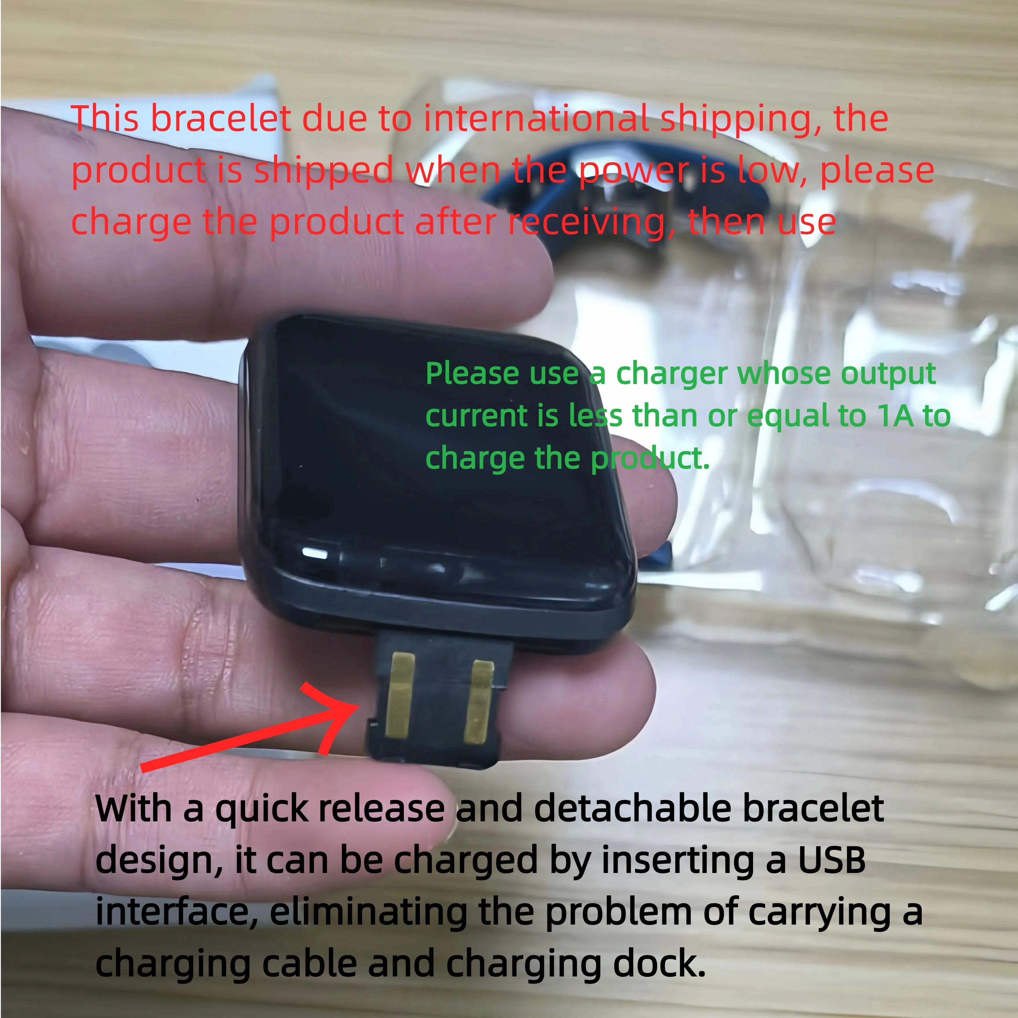Smart Fitness Tracker Bracelet with Color Screen Health Reminders Exercise Step Counting Information Notifications