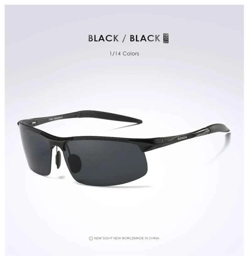 VCKA Men Alloy Half Frame Myopia Sunglasses Women Sports Drive Polarized Custom Prescription Goggles -0.5 to -6.0 - Maliame Store