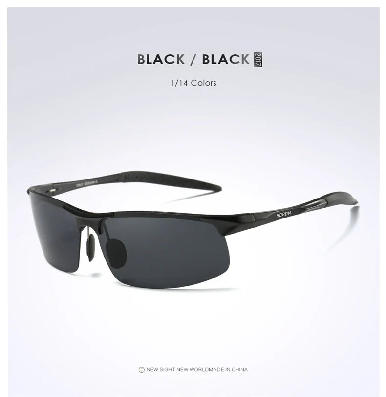 VCKA Men Alloy Half Frame Myopia Sunglasses Women Sports Drive Polarized Custom Prescription Goggles -0.5 to -6.0 - Maliame Store