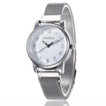 Women's Stainless Steel Watch with Simple Fashion Design, Waterproof Mesh Strap, and Magnet Buckle - Maliame Store
