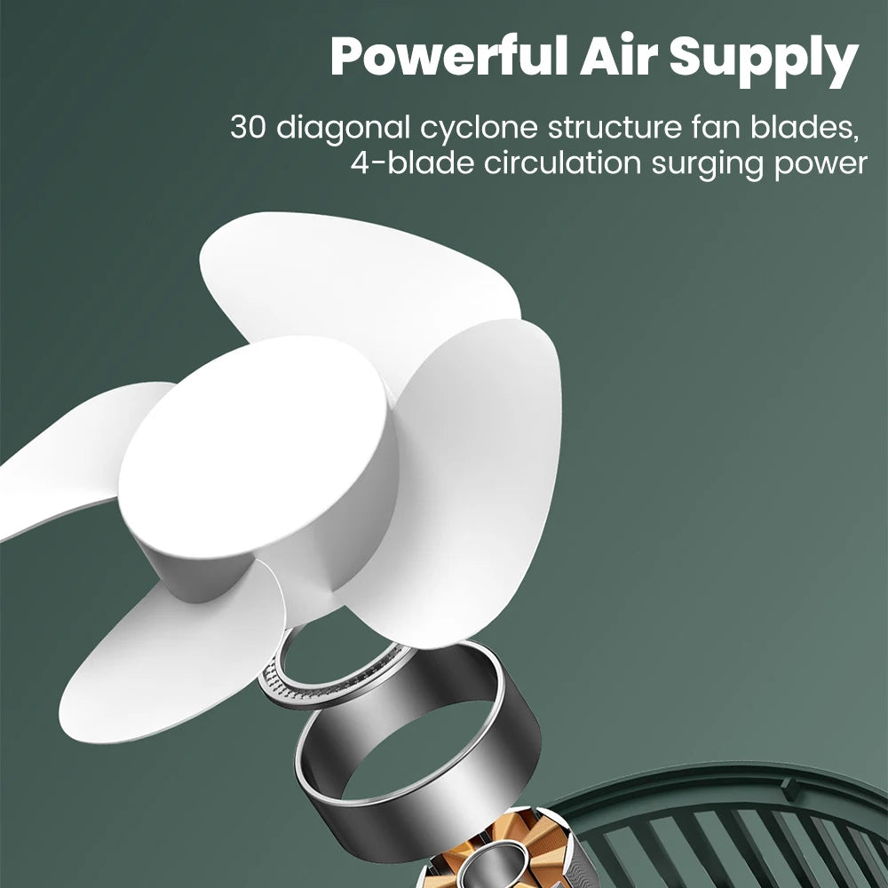 Mini Ventilateur USB Portable – Bureau, Dortoir, Étudiant (Rose, Vert, Blanc)