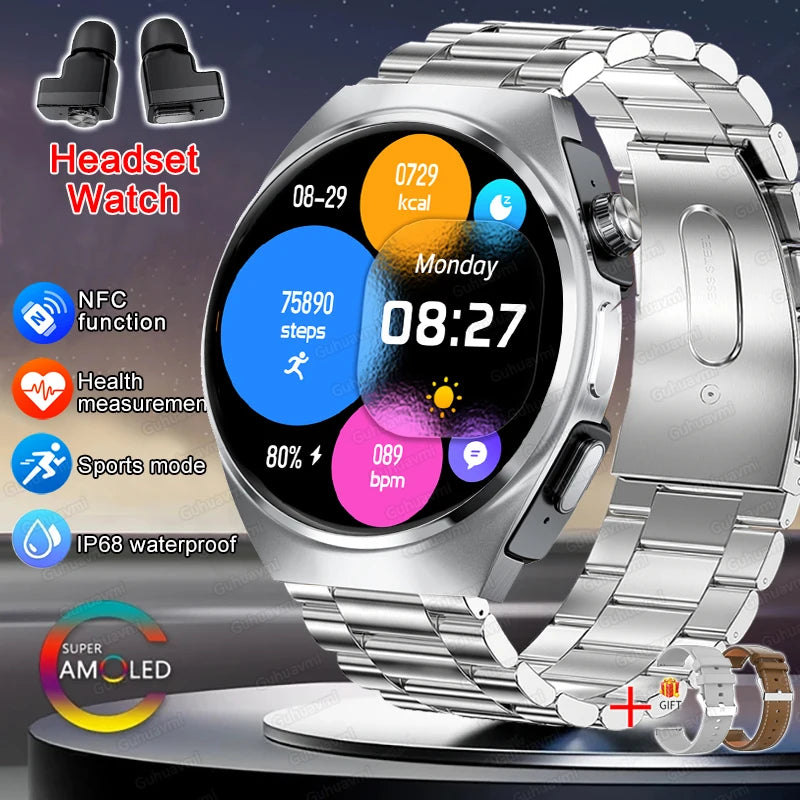 Montre connectée 2-en-1 avec écouteurs sans fil