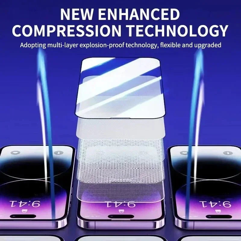 3Pcs Oleophobic Coating Dust Free Easy Installation Screen Protector for IPhone 13 11 12 14 15 Pro Max Mini XR 16 15 Plus Glass - Maliame Store