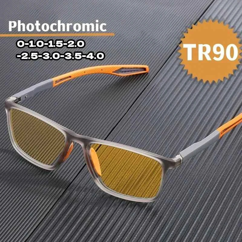 Ultralight TR90 Photochromic Myopia Glasses - Vintage Color Changing Eyewear for Men & Women - Maliame Store
