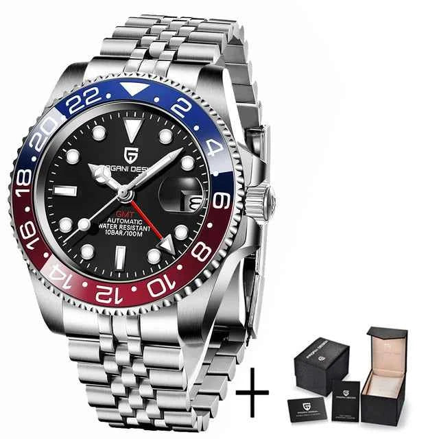 PAGANI DESIGN V3 Version GMT Watches Men's Luxury Sapphire Automatic Mechanical Watch 40MM Stainless Steel Waterproof Watch - Maliame Store