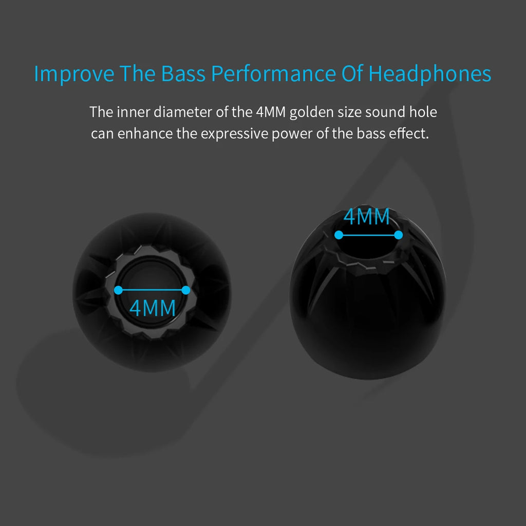 KZ 3Pairs (6pcs) Wired Earphone Memory Cotton Earmuffs Rebound Earplugs Headset PU Sponge Memory Sponge Headphones Eartips - Maliame Store