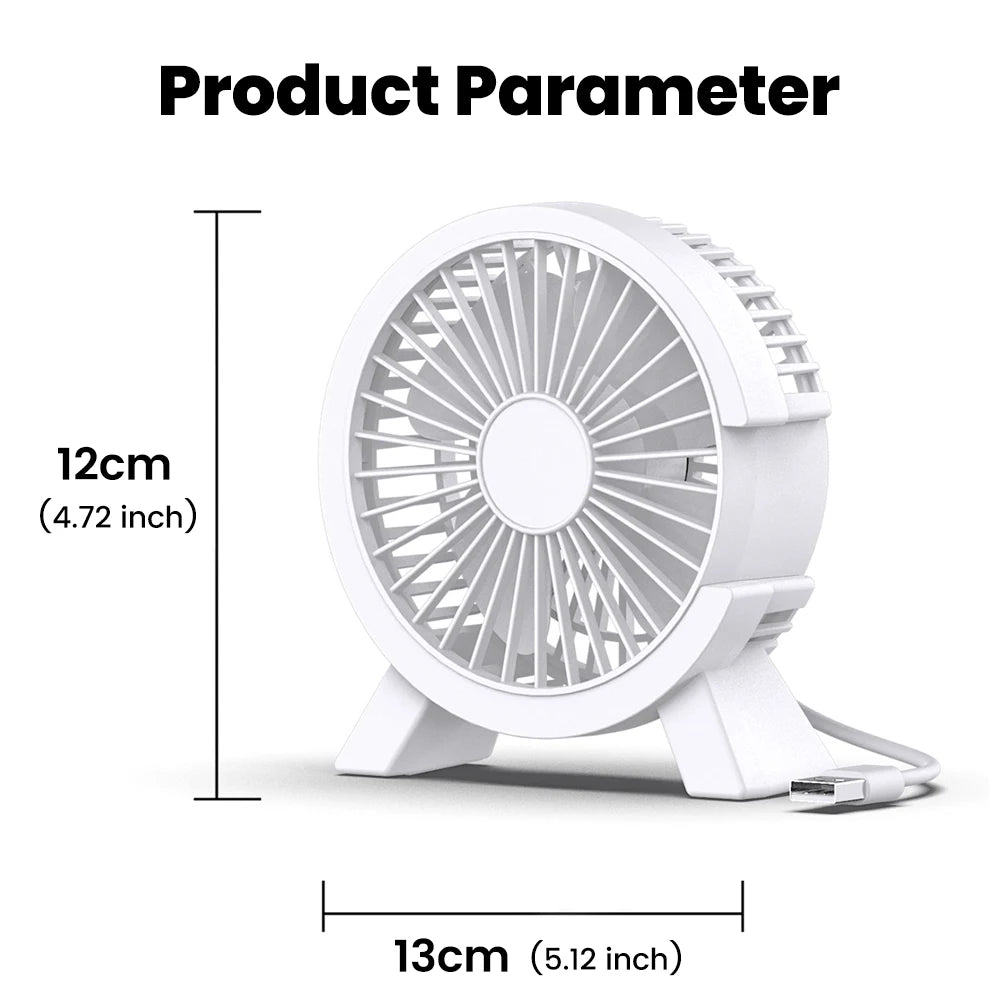 Mini Ventilateur USB Portable – Bureau, Dortoir, Étudiant (Rose, Vert, Blanc)