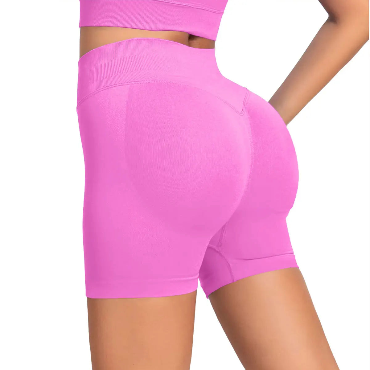 NCLAGEN Seamless Shorts 4.5" Gym Shorts Woman Scrunch Butt Fitness Sports Short Workout Seamless Leggings Running Yoga bottoms - Maliame Store