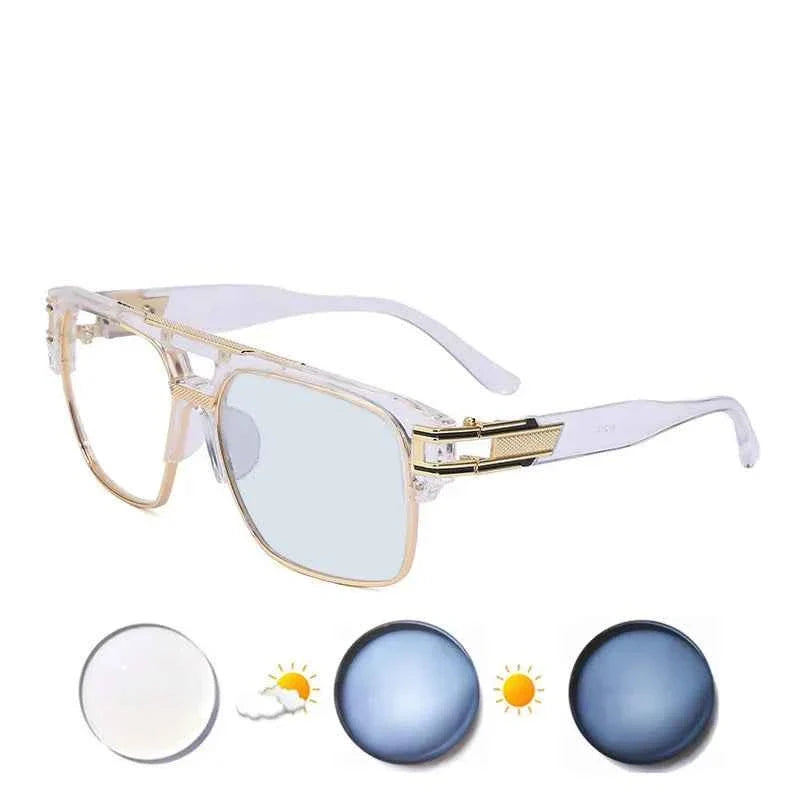 Prescription Glasses For Myopia Or Astigmatism Custom Women Men Large Size Frame Blue Light Blocking Or Photochromic Lenses F522 - Maliame Store