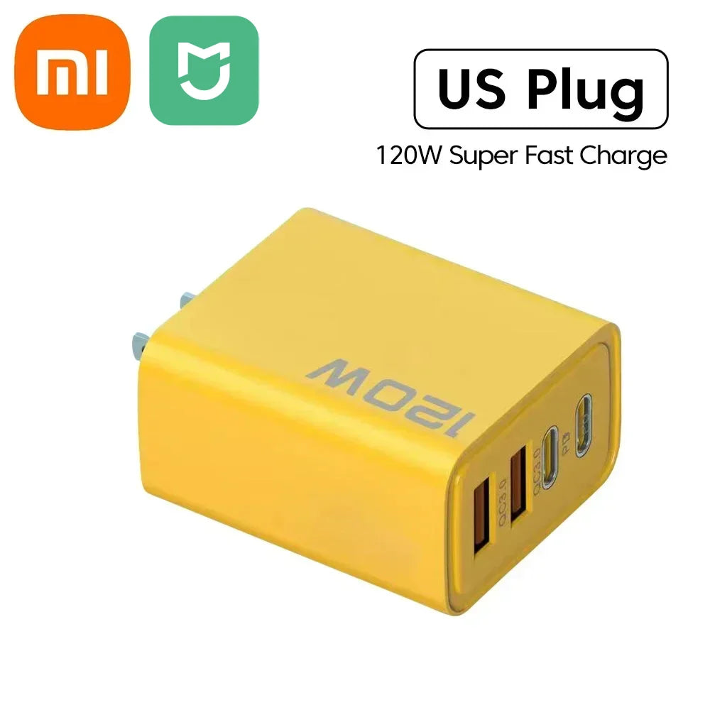 XIAOMI 120W Fast Charger TypeC 10A Cable Ultra Fast Charge 4Port USB C PD High Speed Charger Adapter For Xiaomi iPhone 16 Huawei - Maliame Store