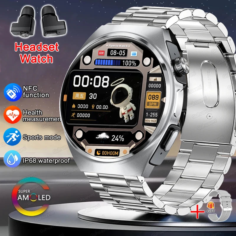 Montre connectée 2-en-1 avec écouteurs sans fil