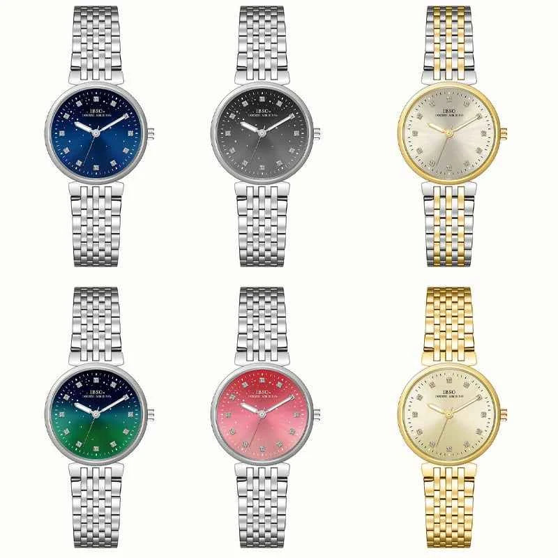 Luxury Women Watches Small Blue Leather Waterproof Fashion Golden Hand Clock Female Gifts New Top Brand Ladies Wristwatch Green