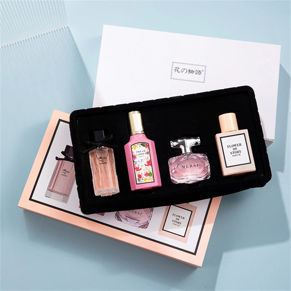 Brand Perfume Women Gift Box Four Piece Set Plant Floral Scent Pheromone Lasting Fragrance Exudes Feminine Charm духи женские - Maliame Store