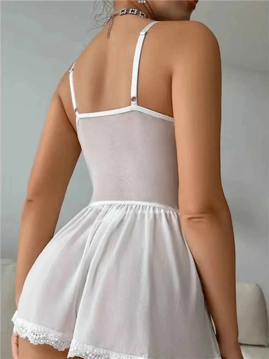 Sexy nightdress: Elegant Floral Chemise Lingerie With Thong, Garter Belt, And Strapless Boudoir Sleepwear