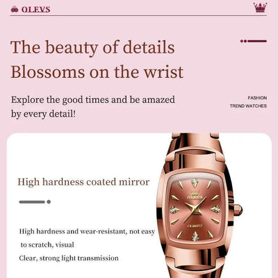 Montre OLEVS 7006 Or rose pour femme
