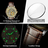 Montre tourbillon lumineuse pour hommes