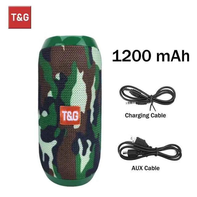 Bluetooth Speaker T&G TG117 Portable TWS Sound Box Waterproof Loudspeaker Outdoor Stereo Surround Speakers Support TF FM Radio - Maliame Store