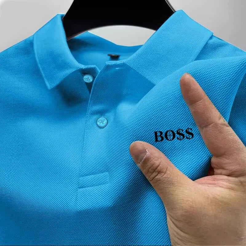 2025Men's Short Sleeve Polo Shirt, Quick Dry, Breathable, Casual, Stylish, Business, Sports, Summer, High, New - Maliame Store