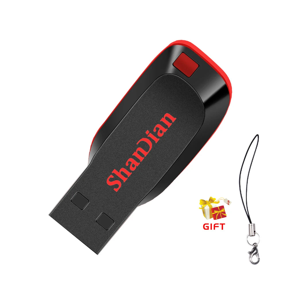 High -capacity speed USB Flash Drives 2.0 128GB 64GB Black Free Keychain Pen Drive 32GB Storage Memory Stick Mini Business Gift - Maliame Store