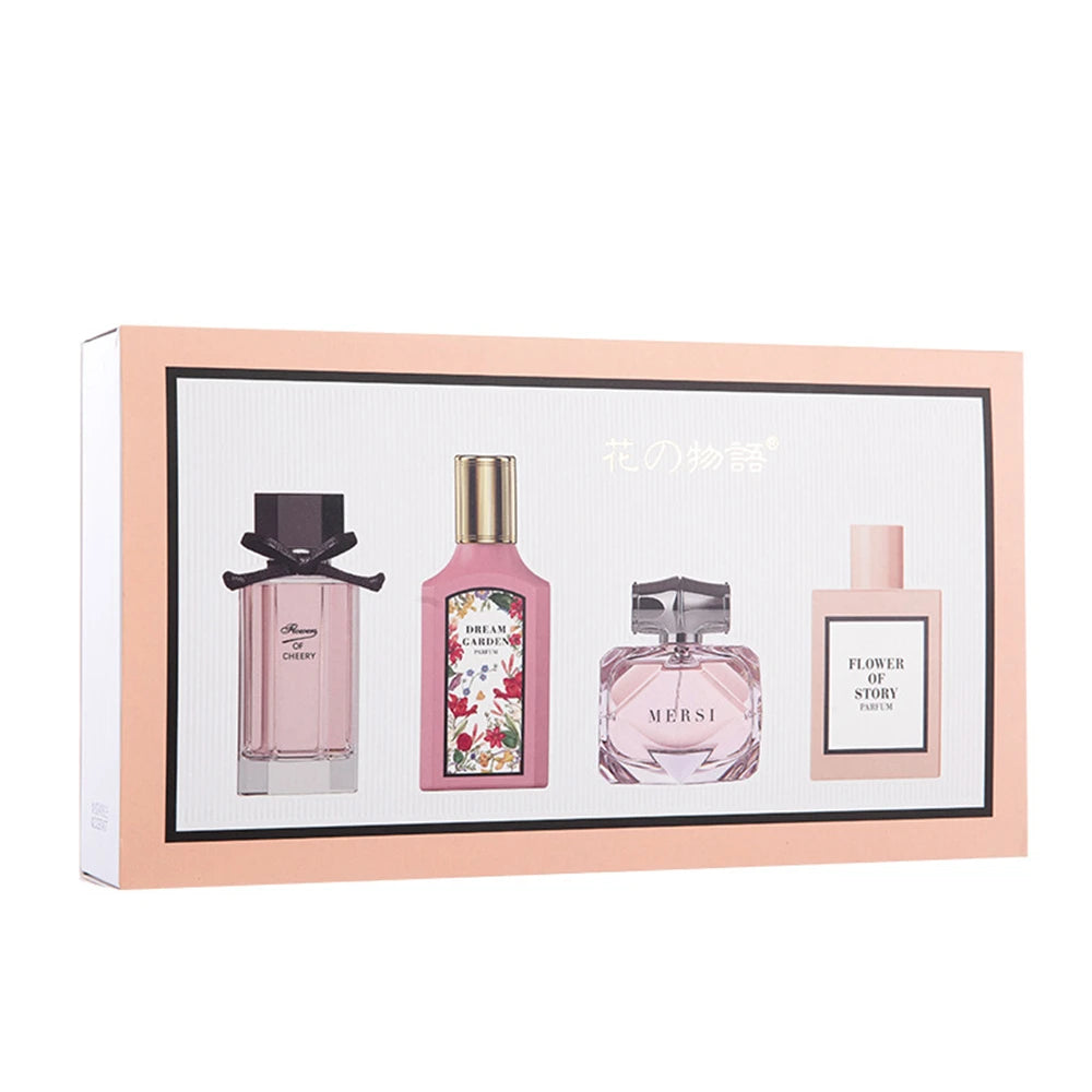 Brand Perfume Women Gift Box Four Piece Set Plant Floral Scent Pheromone Lasting Fragrance Exudes Feminine Charm духи женские - Maliame Store