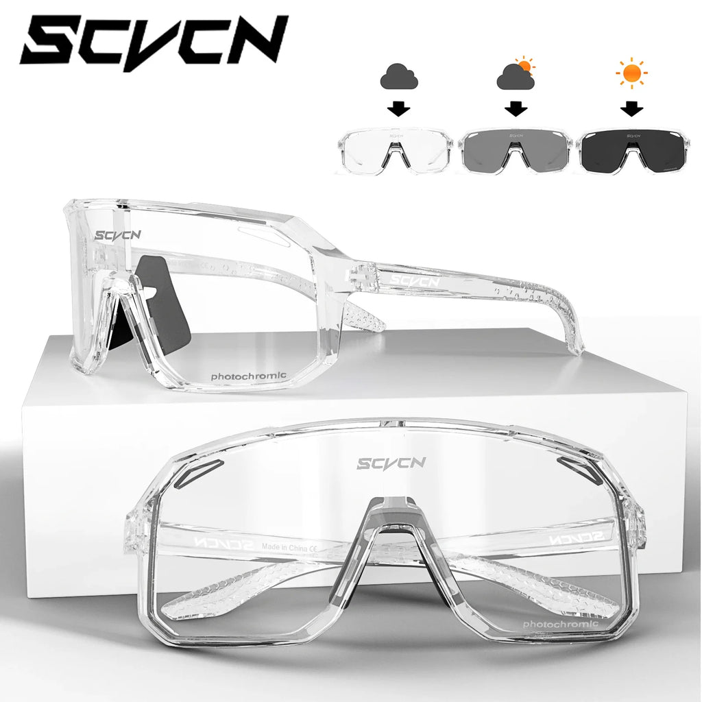 SCVCN Photochromic Hiking Eyewear Mens Sunglasses Outdoor Driving Goggle MTB for Women's Cycling Bike Glasses UV400 Protection - Maliame Store