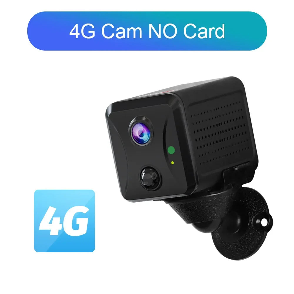 LS VISION Mini caméra de sécurité 4G 5MP Carte SIM Caméra Wifi sans fil 3800mAh Caméscope Détection humaine PIR Enregistreur vidéo Ubox