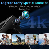 Lunettes intelligentes IA avec caméra 4K